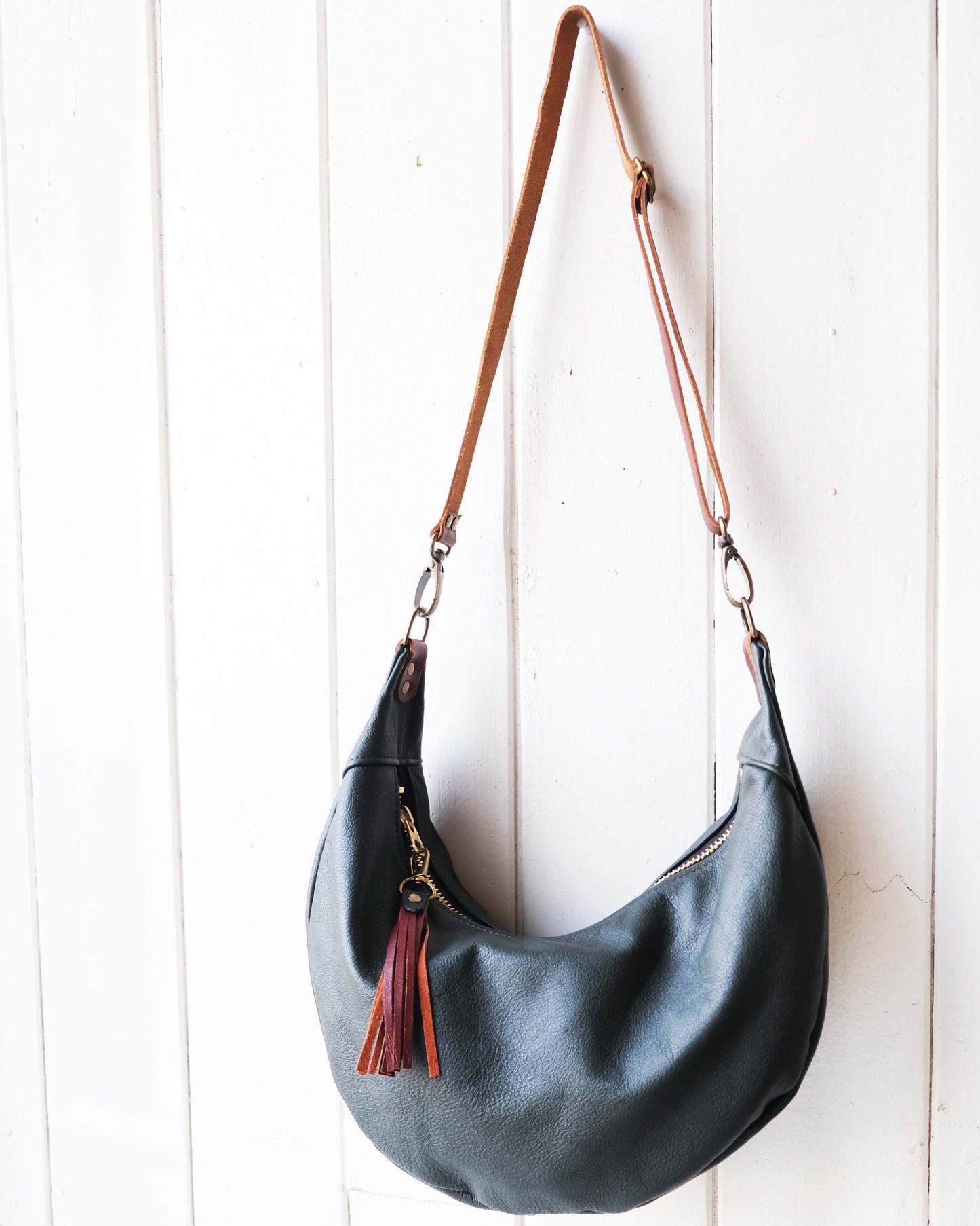 Juno Bag: Forest Green and Brown