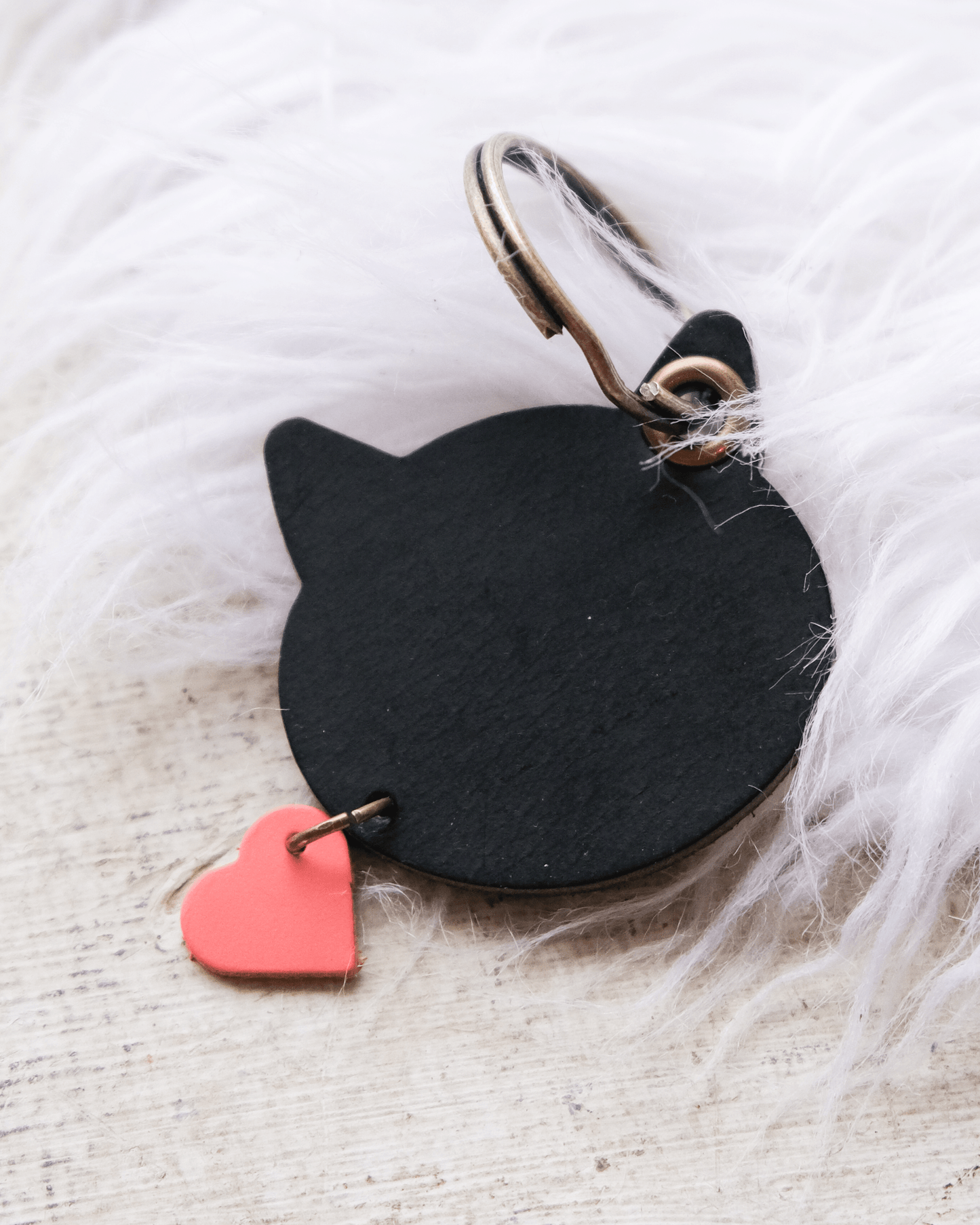 Leather Kitten Keychain / Bag Charm