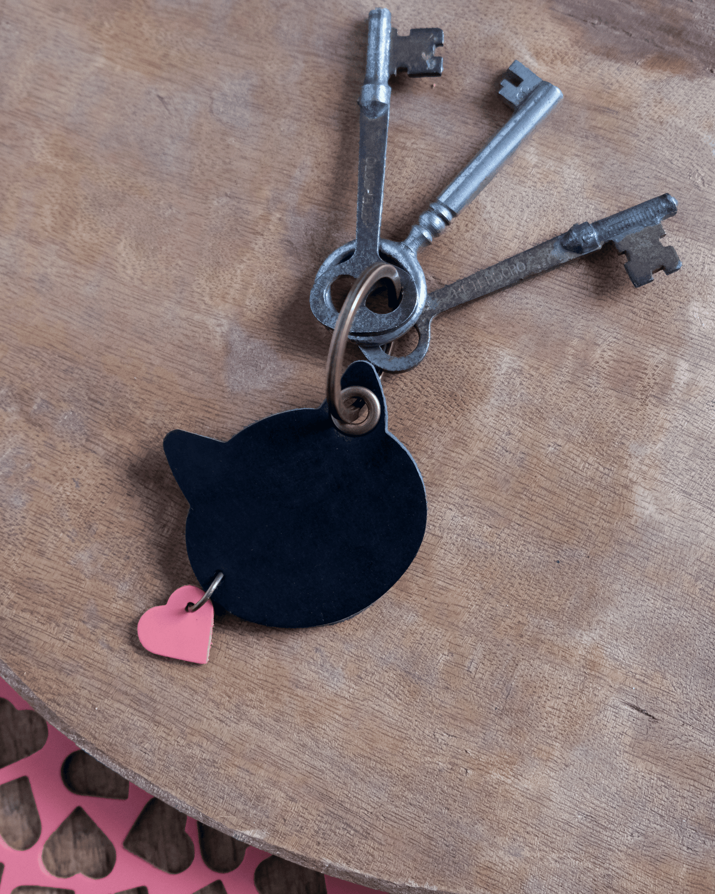 Leather Kitten Keychain / Bag Charm