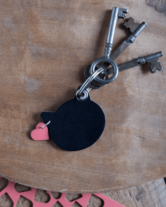 Leather Kitten Keychain / Bag Charm