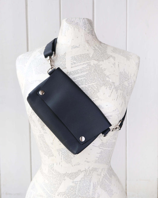 Luna Bag: Black & Silver