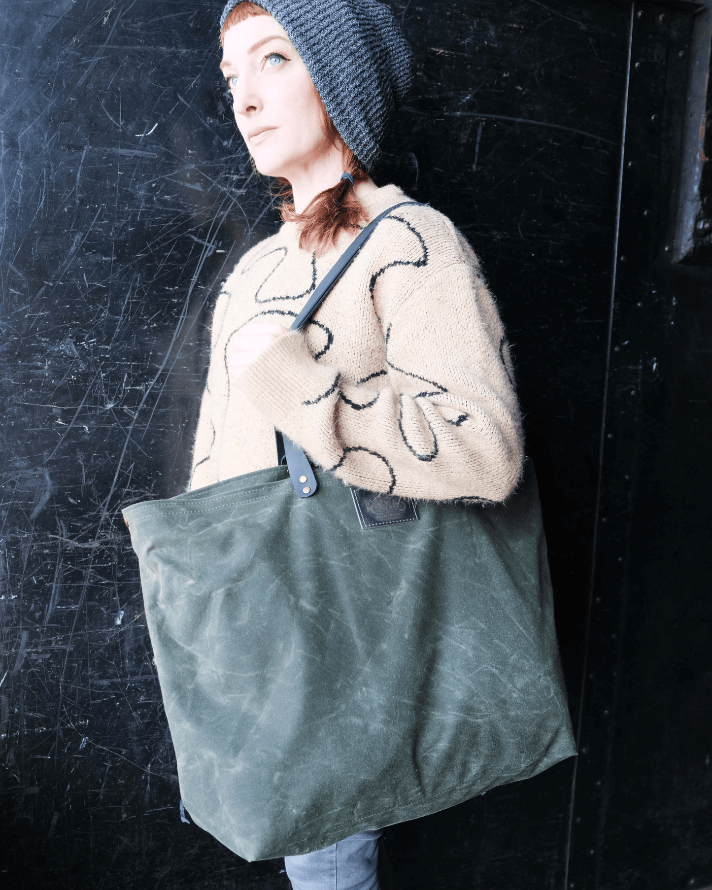 Cloudy Day Bleached Denim Maggie Bag