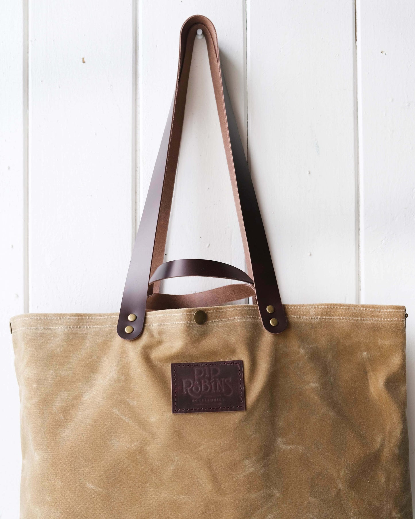 Mini-Mini Maggie Bag: Tan Waxed Canvas