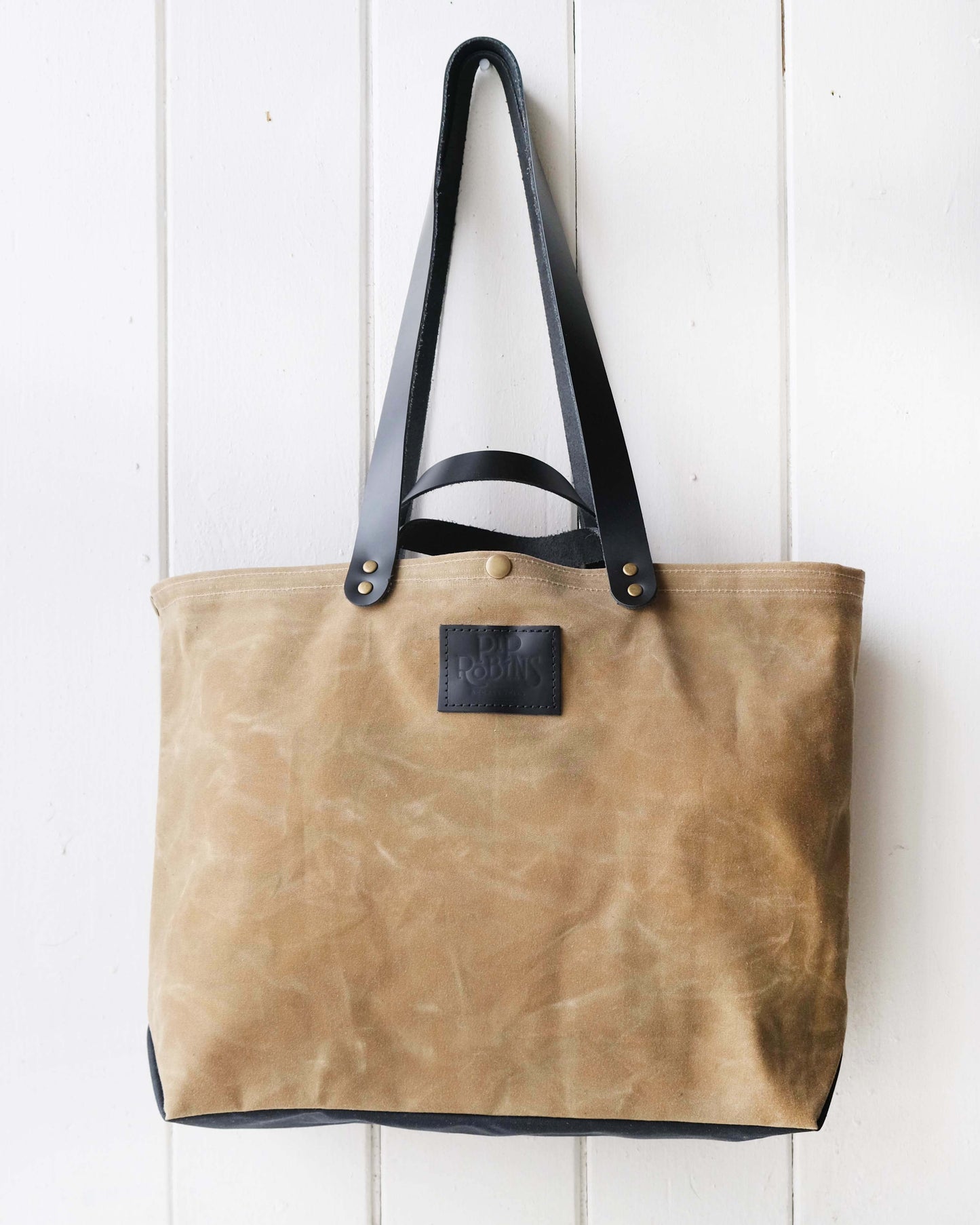 Mini-Mini Maggie Bag: Tan and Black Waxed Canvas II