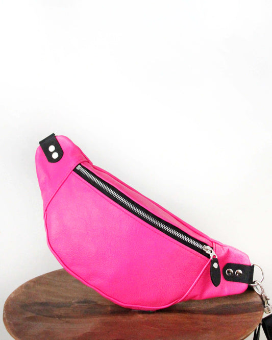 Mini Tabitha: Hot Pink / Silver Hardware