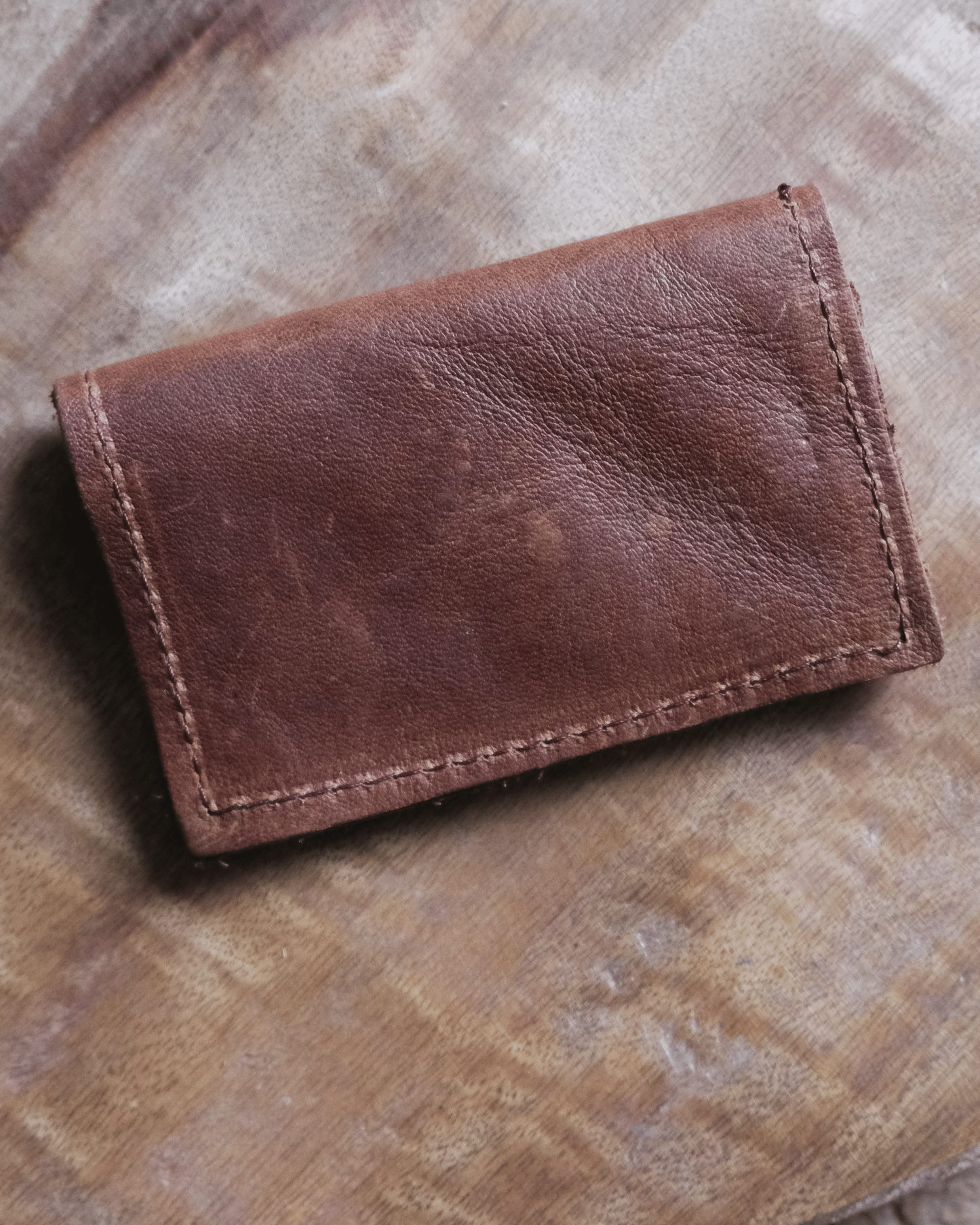 Leather Bifold Wallet: Soft Browns