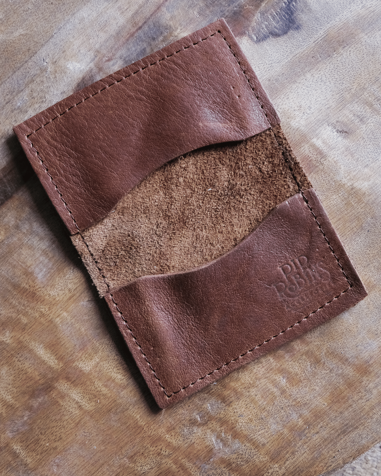 Leather Bifold Wallet: Soft Browns