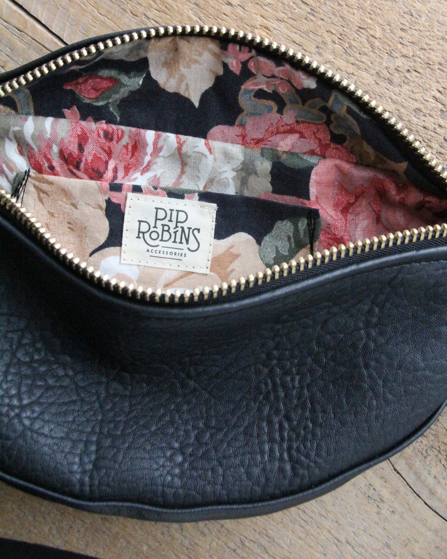 Tabitha Bag: Black Shrunken Lamb