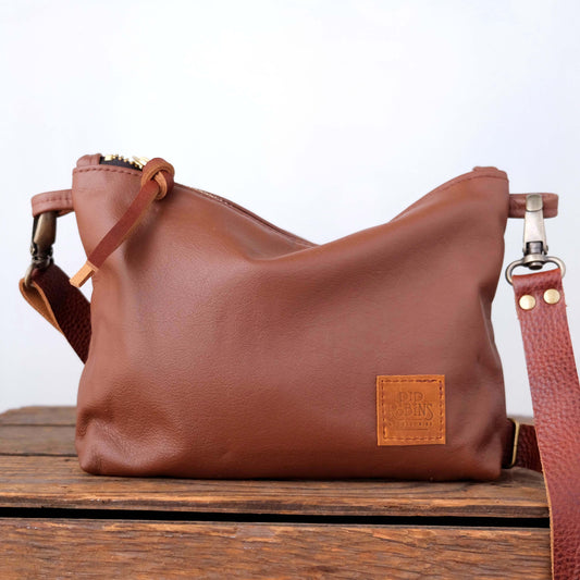 Suraya Bag: Warm Brown Leather