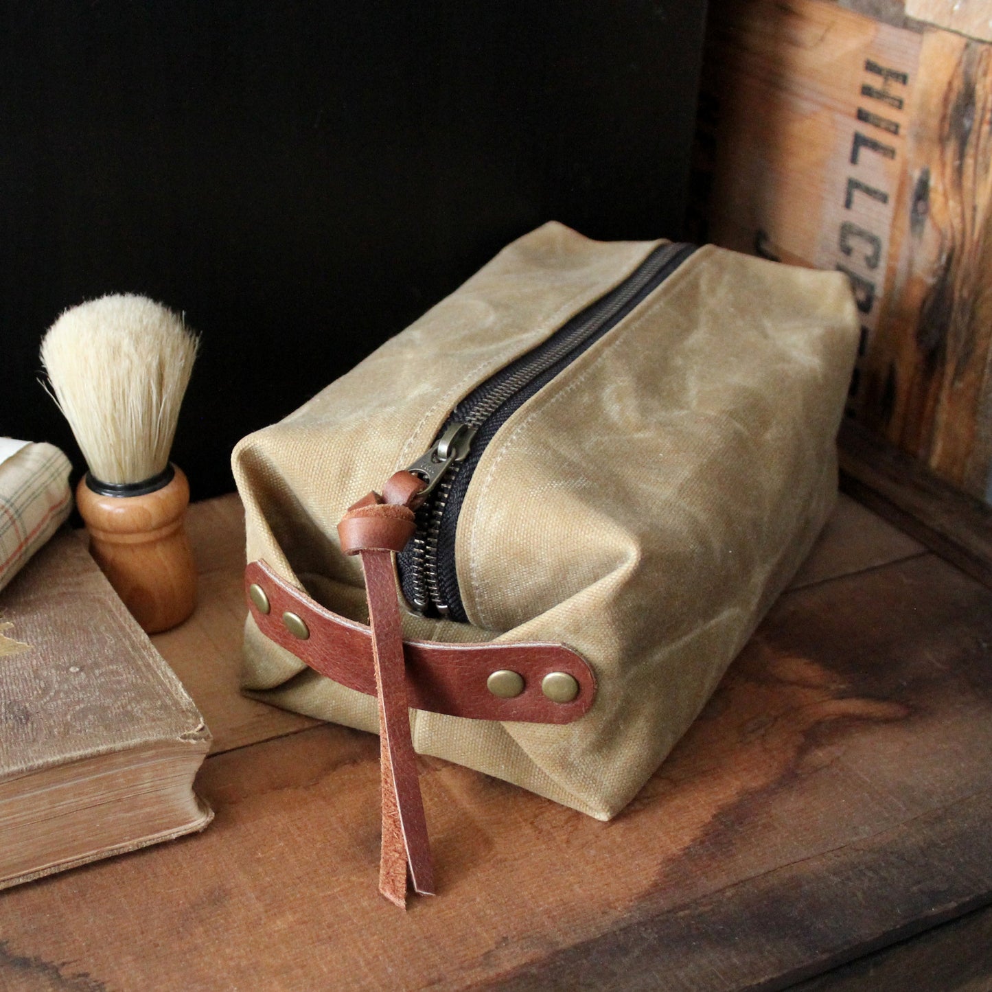 Waxed Canvas Dopp Kit