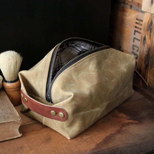 Waxed Canvas Dopp Kit