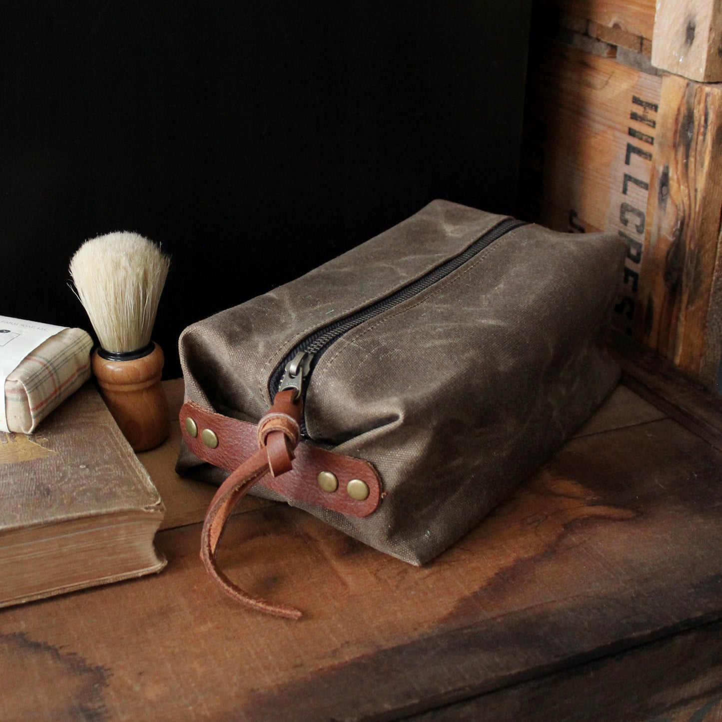 Waxed Canvas Dopp Kit