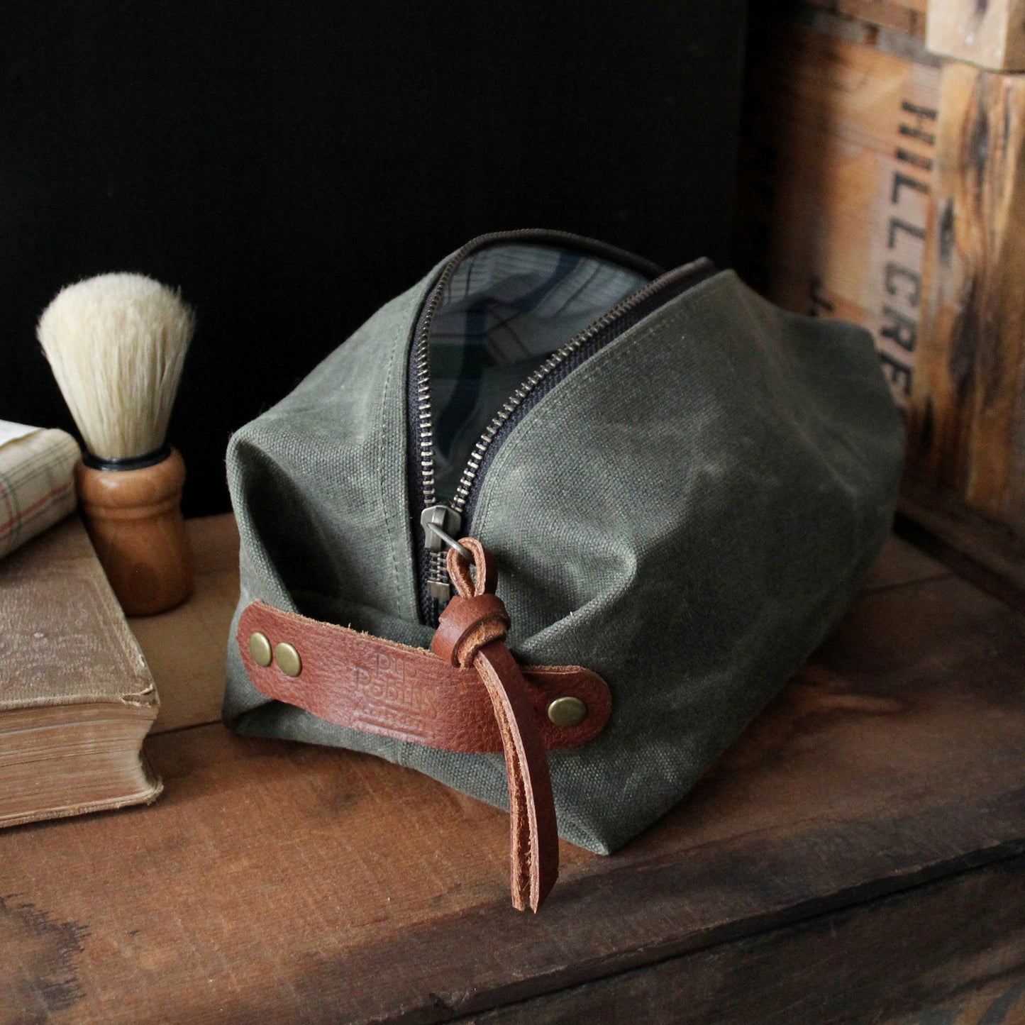Waxed Canvas Dopp Kit
