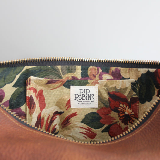 Leighton Tote: Ochre Floral Lining