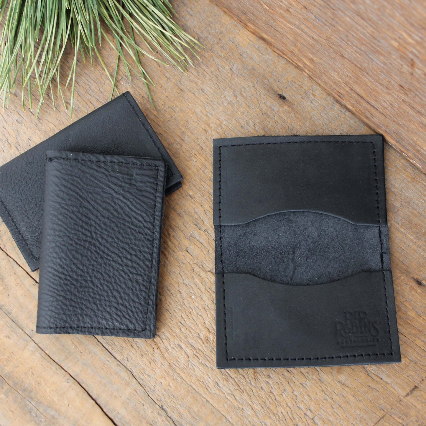 Leather Bifold Wallet: Black