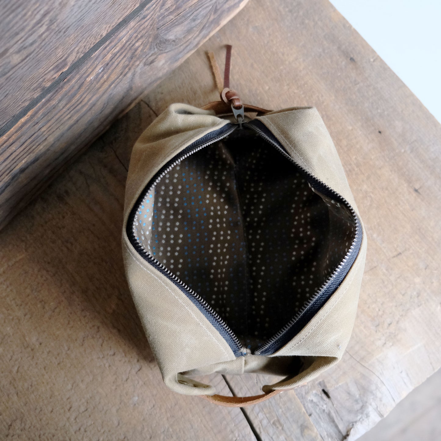 Waxed Canvas Dopp Kit