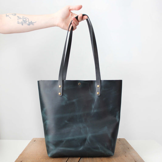 Everyday Leather Tote: Jade 1