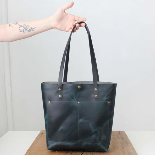 Everyday Leather Tote: Jade 1
