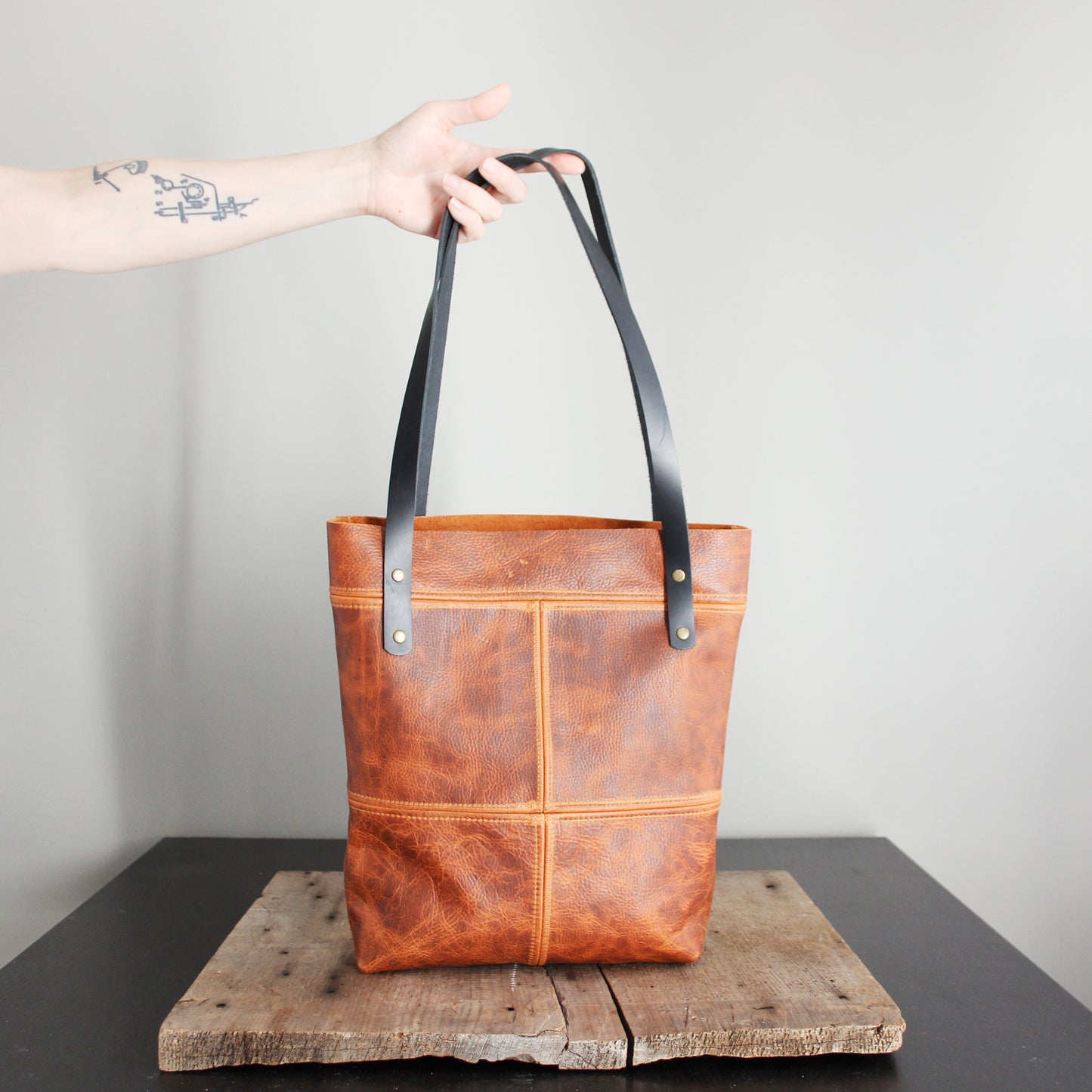 Hot Pepper Leather Everyday Tote IV