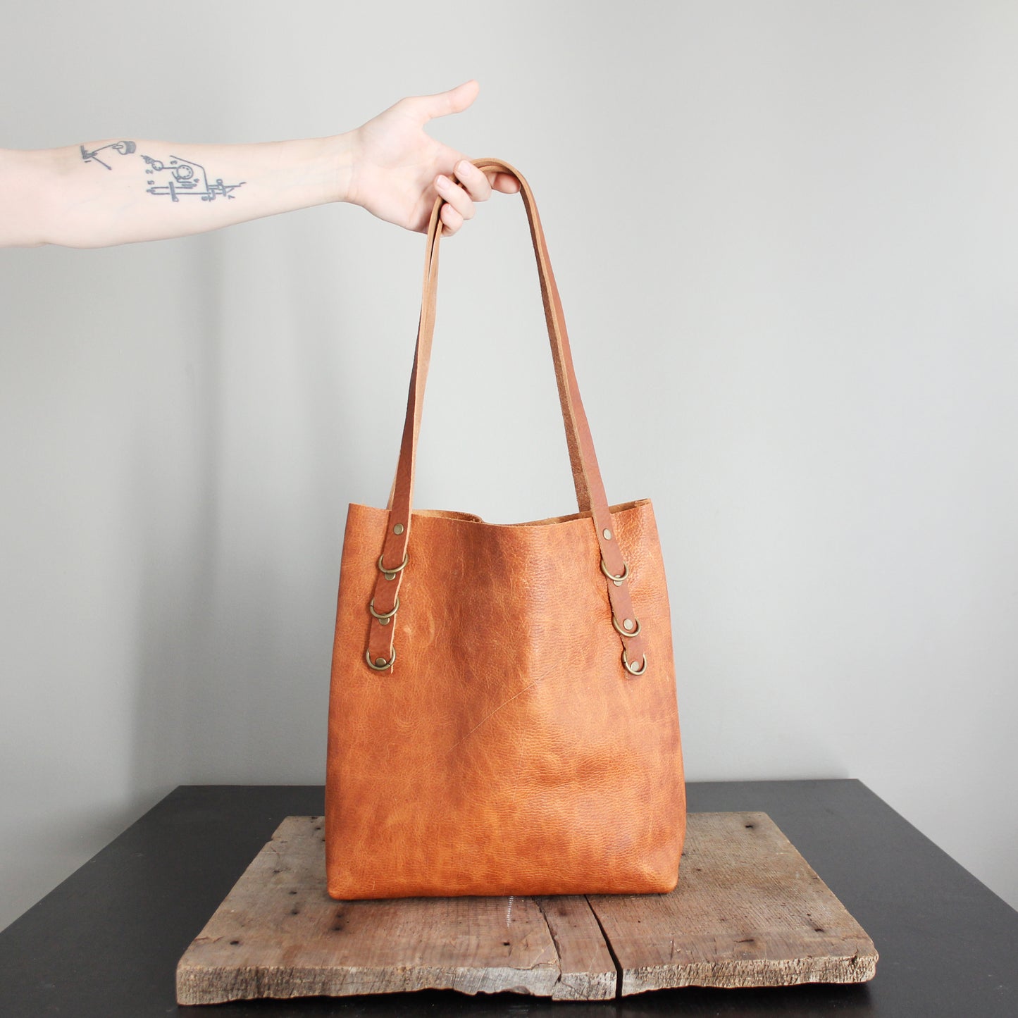 Copper Leather Everyday Tote III