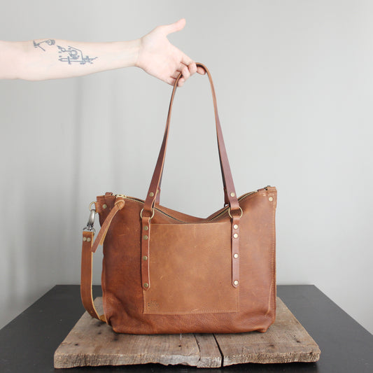 Leighton Tote: Ivory Floral Lining