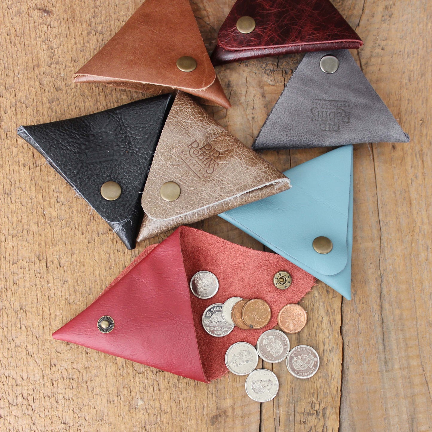 Triangle Coin Pouch: SET OF THREE